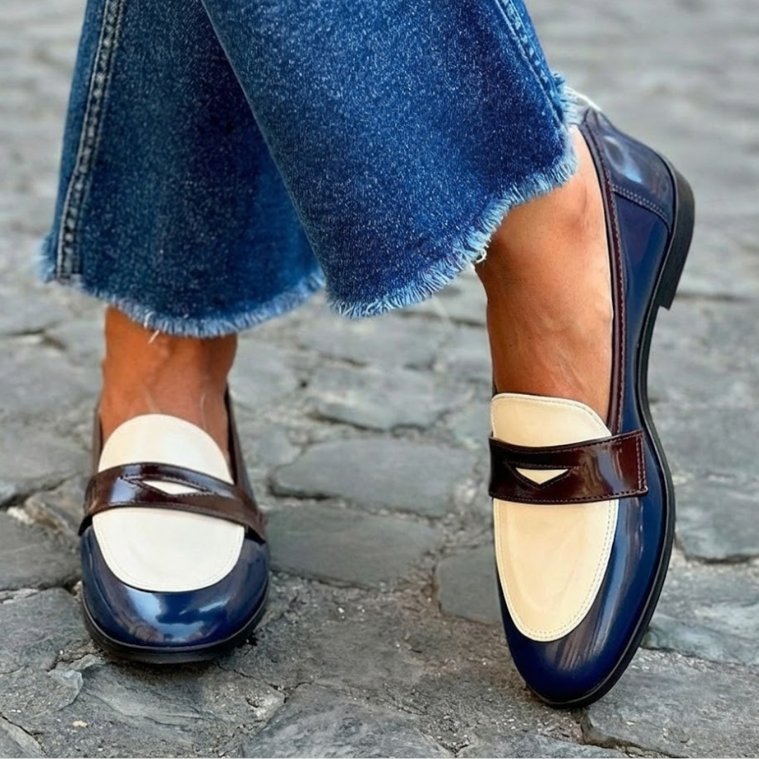 Claudia | Mocassini con contrasto